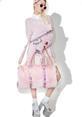 TrendyNelly™ Soft Rainbow Faux Fur Handbag