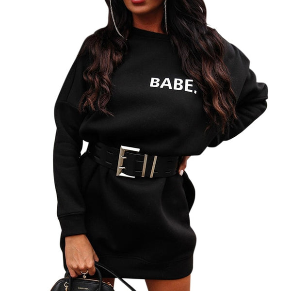 TrendyNelly™ BABE Oversize Long Shirt