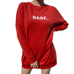 TrendyNelly™ BABE Oversize Long Shirt