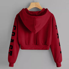 TrendyNelly™ Cropped Sweatshirt Long Sleeve Pullover