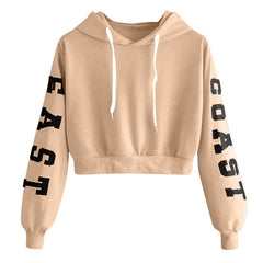 TrendyNelly™ Cropped Sweatshirt Long Sleeve Pullover