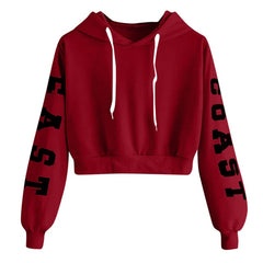 TrendyNelly™ Cropped Sweatshirt Long Sleeve Pullover