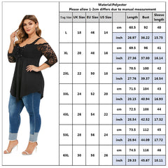 TrendyNelly™ Off Shoulder Black Blouse Plus Size