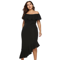 TrendyNelly™ Off Shoulder Trumpet Dress