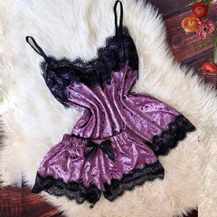 TrendyNelly™ Velvet Bow Nightwear