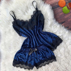 TrendyNelly™ Velvet Bow Nightwear