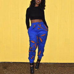 TrendyNelly™ Dashiki Print Trousers Elastic Waist