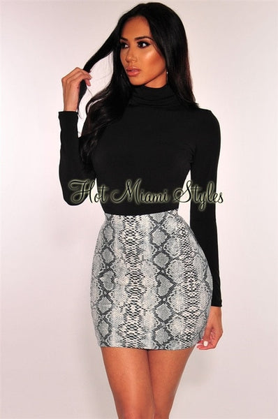 TrendyNelly™ Snake Print Skirt Bodycon