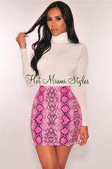 TrendyNelly™ Snake Print Skirt Bodycon