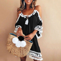 TrendyNelly™ Tassel Beach Sundress