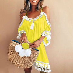 TrendyNelly™ Tassel Beach Sundress