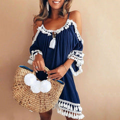 TrendyNelly™ Tassel Beach Sundress