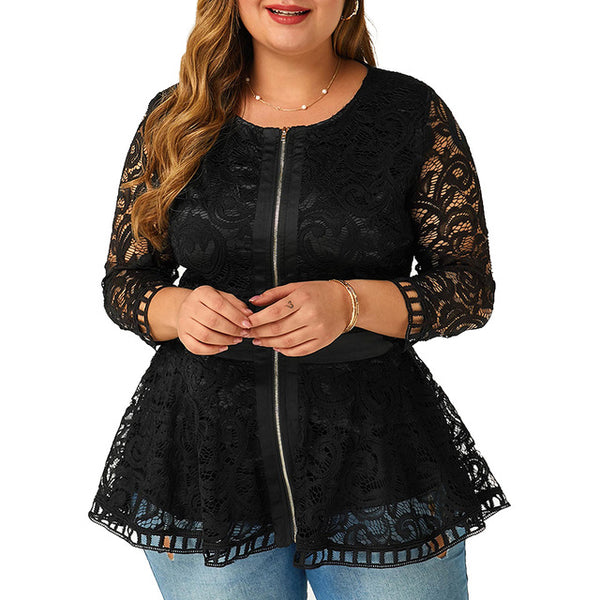 FinallyTrendy™ Patchwork Blouse Plus Size