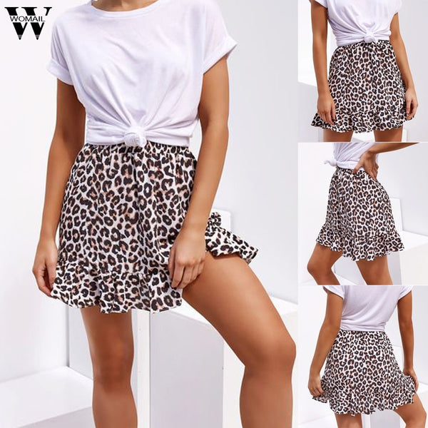 TrendyNelly™ Leopard Print Midi Skirt