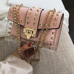 TrendyNelly™ Chains On Shoulder Transparent Handbag