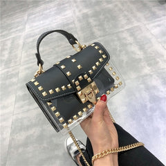 TrendyNelly™ Chains On Shoulder Transparent Handbag