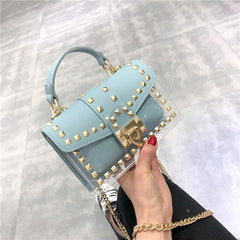 TrendyNelly™ Chains On Shoulder Transparent Handbag