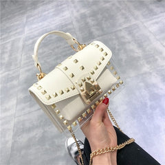 TrendyNelly™ Chains On Shoulder Transparent Handbag