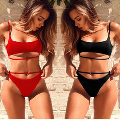 TrendyNelly™ Bandage High Cut Bikini Set