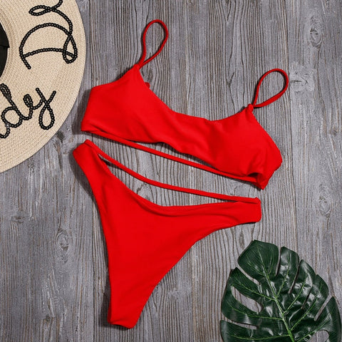 TrendyNelly™ Bandage High Cut Bikini Set