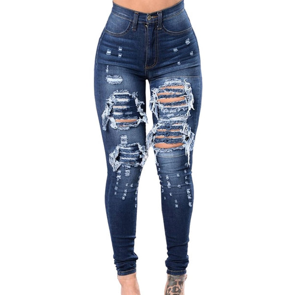 TrendyNelly™ Stretchy Ripped Skinny Jeans