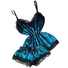 TrendyNelly™ Velvet Bow Nightwear