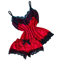 TrendyNelly™ Velvet Bow Nightwear