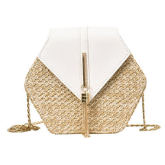 TrendyNelly™ Hexagon Rattan Handmade Bag