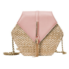 TrendyNelly™ Hexagon Rattan Handmade Bag