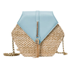 TrendyNelly™ Hexagon Rattan Handmade Bag