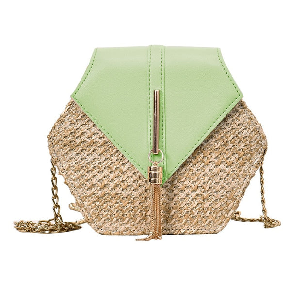 TrendyNelly™ Hexagon Rattan Handmade Bag