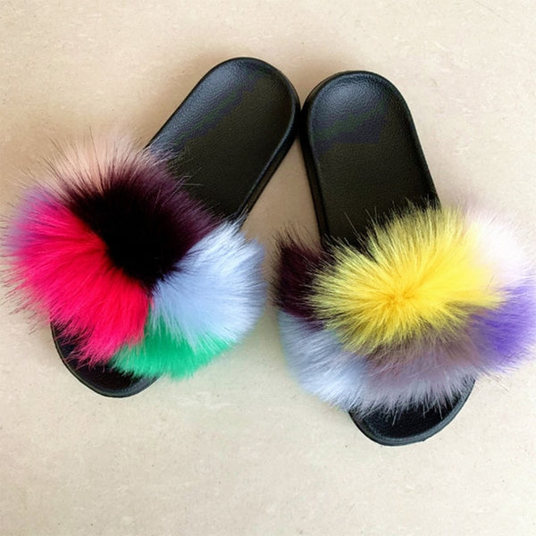 TrendyNelly™ Faux Fur Slides