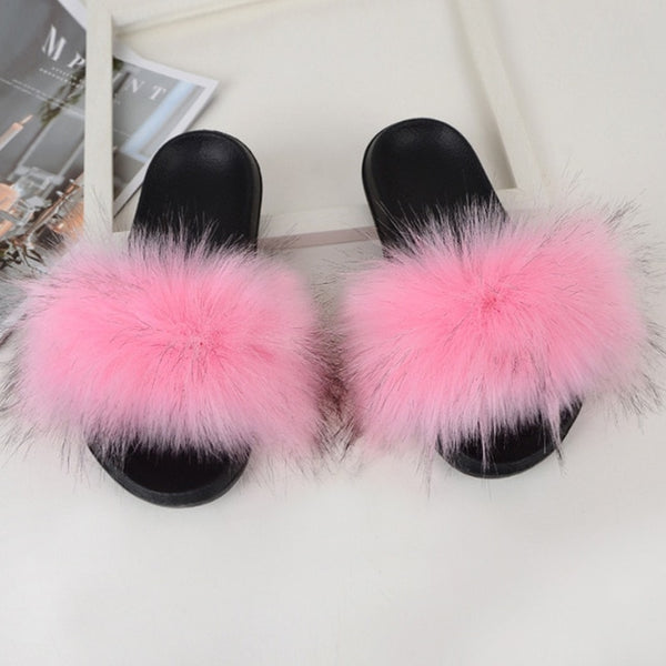 TrendyNelly™ Faux Fur Slides