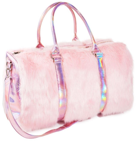 TrendyNelly™ Soft Rainbow Faux Fur Handbag