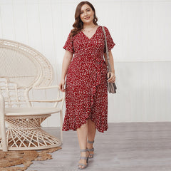 TrendyNelly™  Floral Print Dress Plus Size