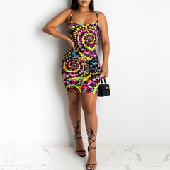 TrendyNelly™ Mini Tie Dye Bodycon Dress